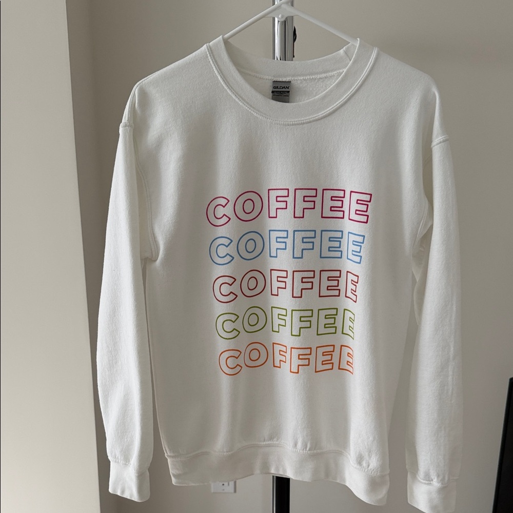 Pink Lily White Multicolor Graphic Sweatshirt